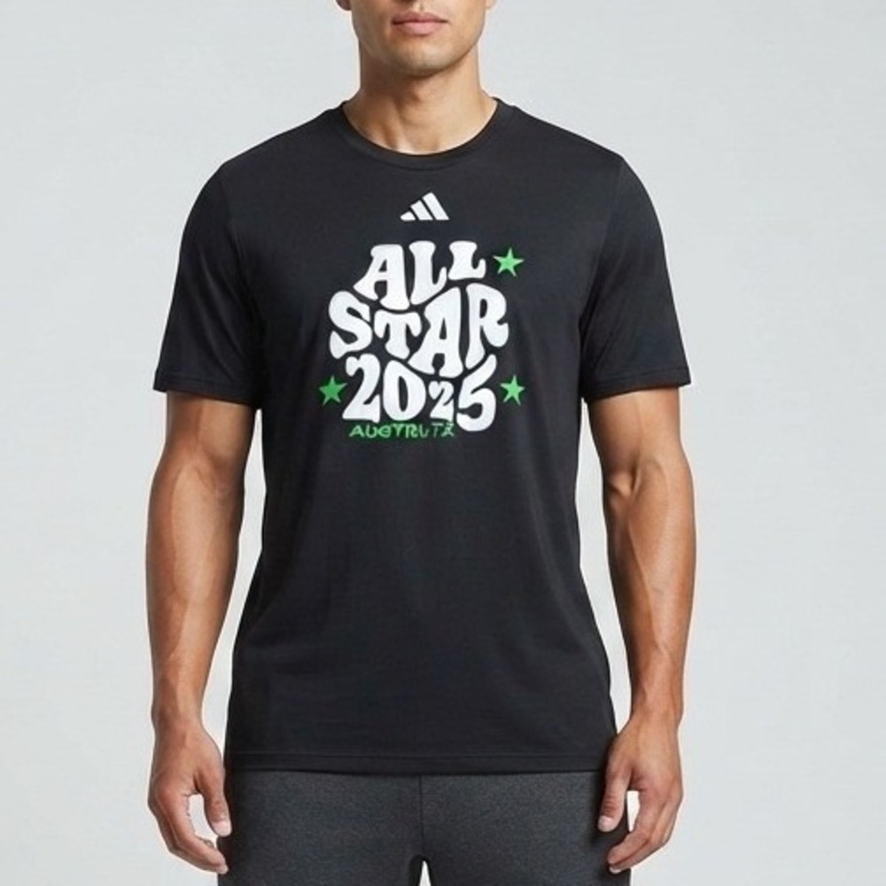 Adidas All Star 2025 Austin TX Mens 3XL Black Graphic‎ Performance T-Shirt